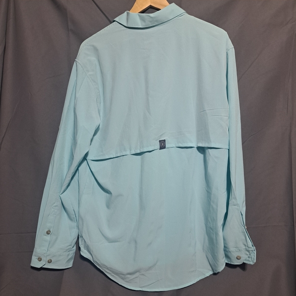 Powder Gray Light Blue Button-Up Shirt - Picture 8 of 9